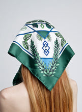 Load image into Gallery viewer, Green Hummingbird Art Deco Scarf
