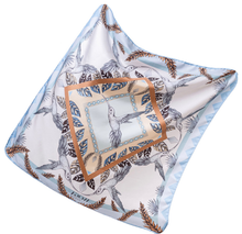 Load image into Gallery viewer, Blue Hummingbird Art Deco Scarf
